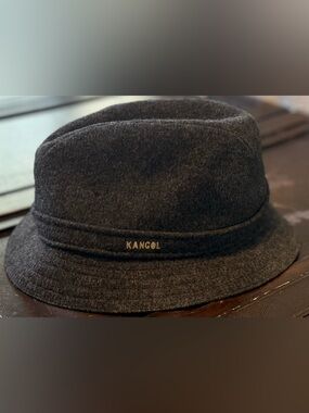 Vintage Kangol Wool Casual Bucket Hat Gray Marl Streetwear Small